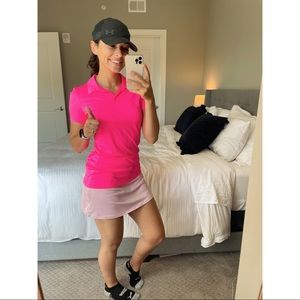 XS Hot Pink Collared Golf Shirt